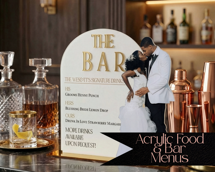 Acrylic Bar & Table Signs