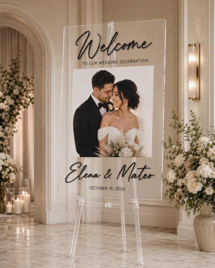 custom acrylic welcome sign
