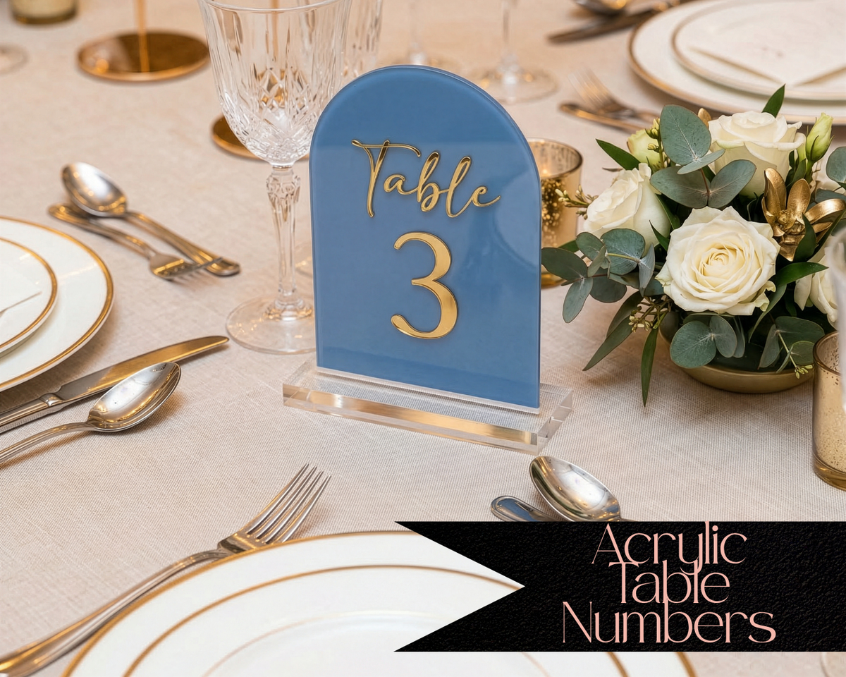 Acrylic Table Number Signs