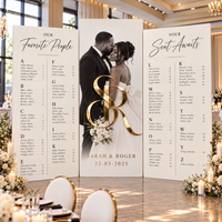Custom Photo Seating Chart with 3D Acrylic Monogram