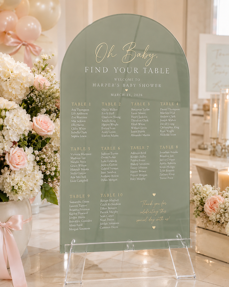 The Brittany | Acrylic Seating Chart