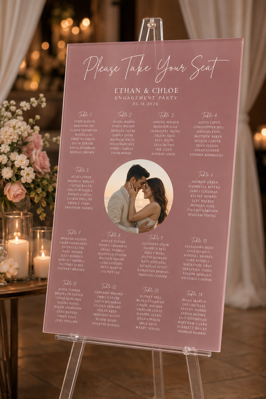The Portrait | Acrylic Seating Chart