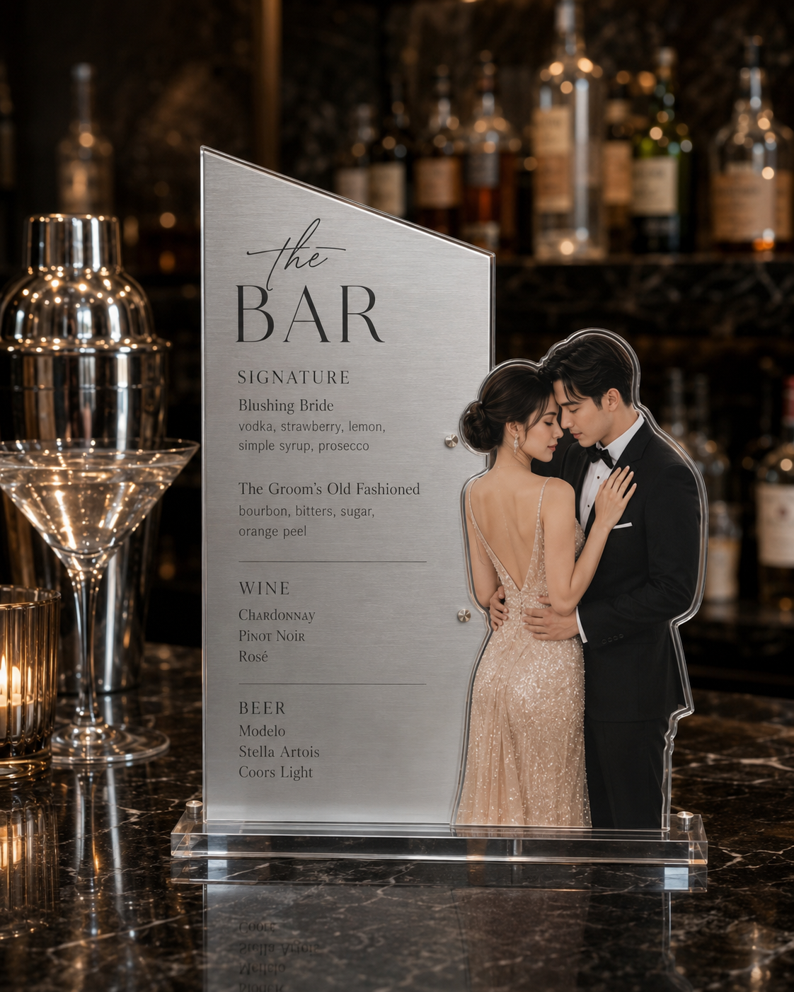 The Toast | Custom Acrylic Bar Menu with Photo