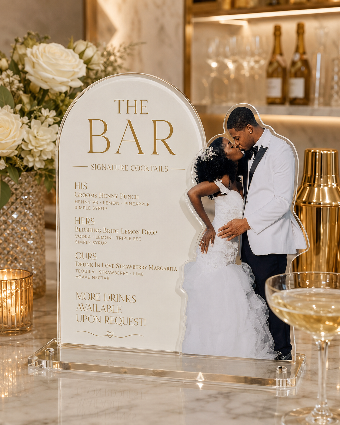 The Toast | Custom Acrylic Bar Menu with Photo