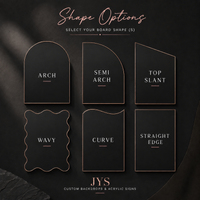Acrylic Table Number Signs