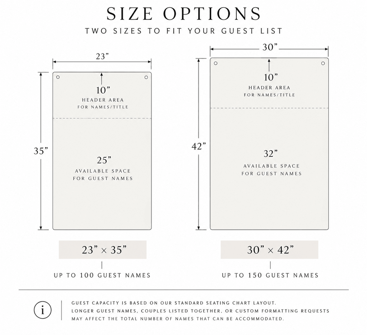 Clear Hanging Acrylic Seating Chart - JYS Custom Backdrops & Acrylic Signs