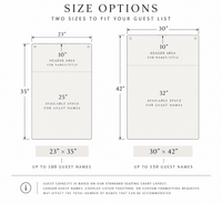 Clear Hanging Acrylic Seating Chart - JYS Custom Backdrops & Acrylic Signs