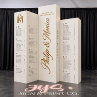 Custom Accordion Seating Chart with 3D Acrylic Details - JYS Custom Backdrops & Acrylic Signs