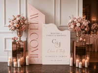 Custom Modern Welcome Sign - JYS Custom Backdrops & Acrylic Signs