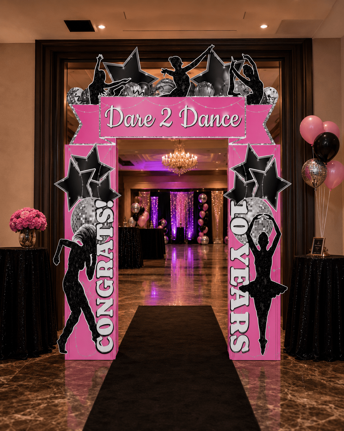 Custom Themed Arch Entryway - JYS Custom Backdrops & Acrylic Signs