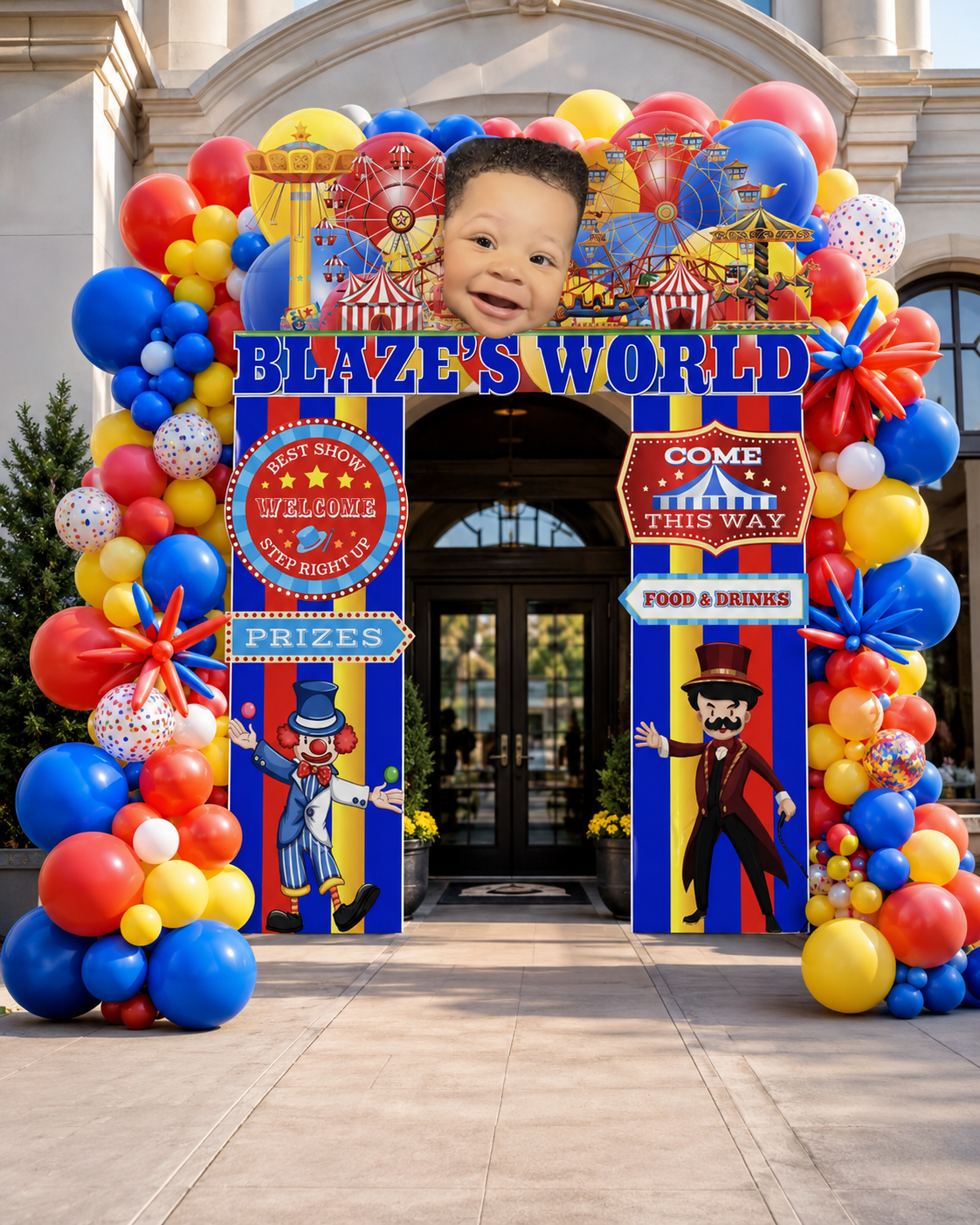 Custom Themed Arch Entryway - JYS Custom Backdrops & Acrylic Signs