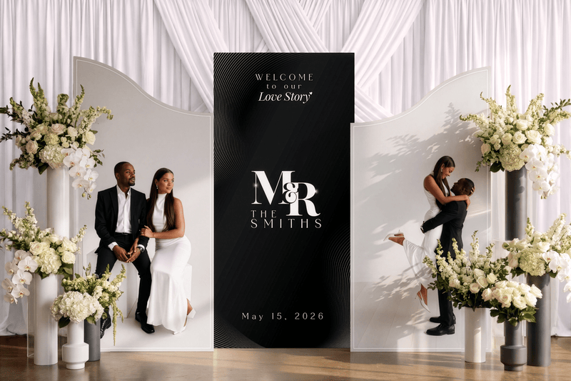 Custom Welcome Board | 3 Board Option - JYS Custom Backdrops & Acrylic Signs
