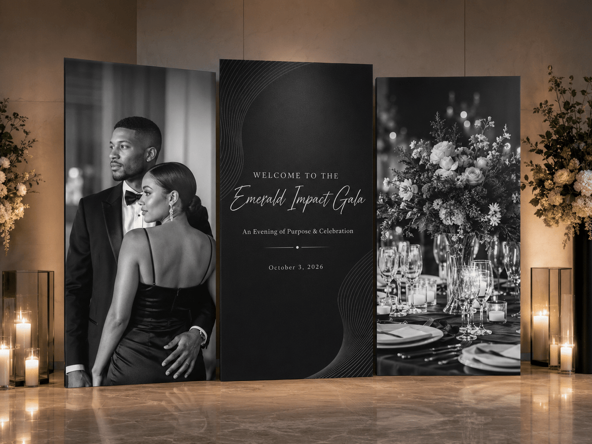 Custom Welcome Board | 3 Board Option - JYS Custom Backdrops & Acrylic Signs