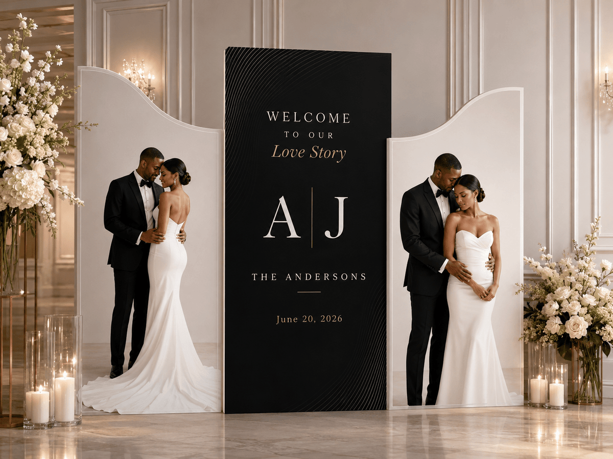 Custom Welcome Board | 3 Board Option - JYS Custom Backdrops & Acrylic Signs