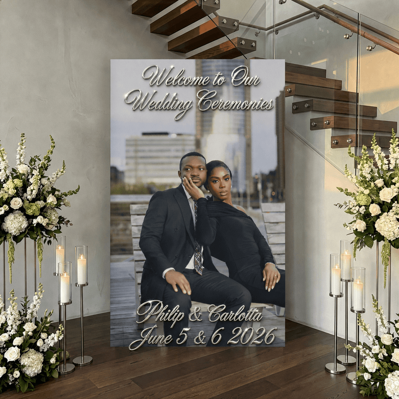 Luxury Photo Boards with Acrylic Detailing - JYS Custom Backdrops & Acrylic Signs
