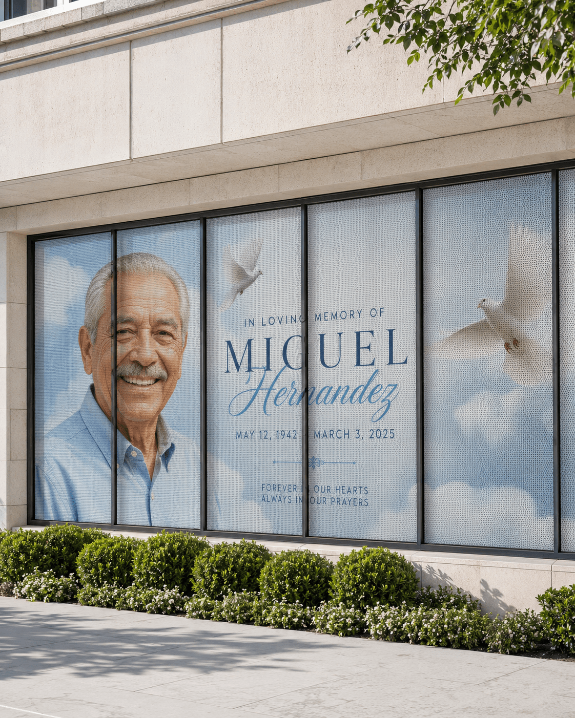 Removable Window Perforation - JYS Custom Backdrops & Acrylic Signs