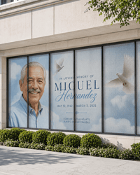 Removable Window Perforation - JYS Custom Backdrops & Acrylic Signs