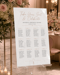 The Brittany | Acrylic Seating Chart - JYS Custom Backdrops & Acrylic Signs