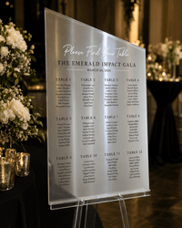 The Brittany | Acrylic Seating Chart - JYS Custom Backdrops & Acrylic Signs