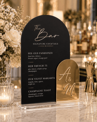 The Celeste | Custom Acrylic Bar Menu - JYS Custom Backdrops & Acrylic Signs