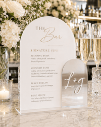 The Celeste | Custom Acrylic Bar Menu - JYS Custom Backdrops & Acrylic Signs