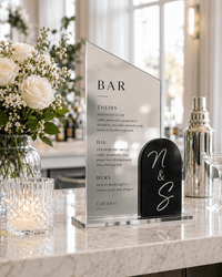 The Celeste | Custom Acrylic Bar Menu - JYS Custom Backdrops & Acrylic Signs