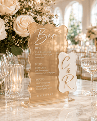 The Celeste | Custom Acrylic Bar Menu - JYS Custom Backdrops & Acrylic Signs