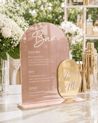 The Celeste | Custom Acrylic Bar Menu - JYS Custom Backdrops & Acrylic Signs