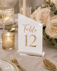 The Elise | Acrylic Table Numbers - JYS Custom Backdrops & Acrylic Signs