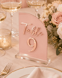 The Elise | Acrylic Table Numbers - JYS Custom Backdrops & Acrylic Signs