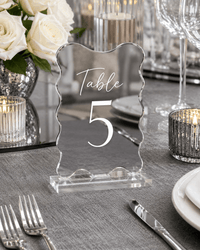 The Elise | Acrylic Table Numbers - JYS Custom Backdrops & Acrylic Signs