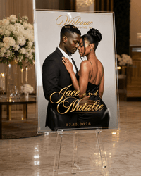 The Juliette | Acrylic Welcome Sign - JYS Custom Backdrops & Acrylic Signs