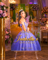 The Juliette | Acrylic Welcome Sign - JYS Custom Backdrops & Acrylic Signs