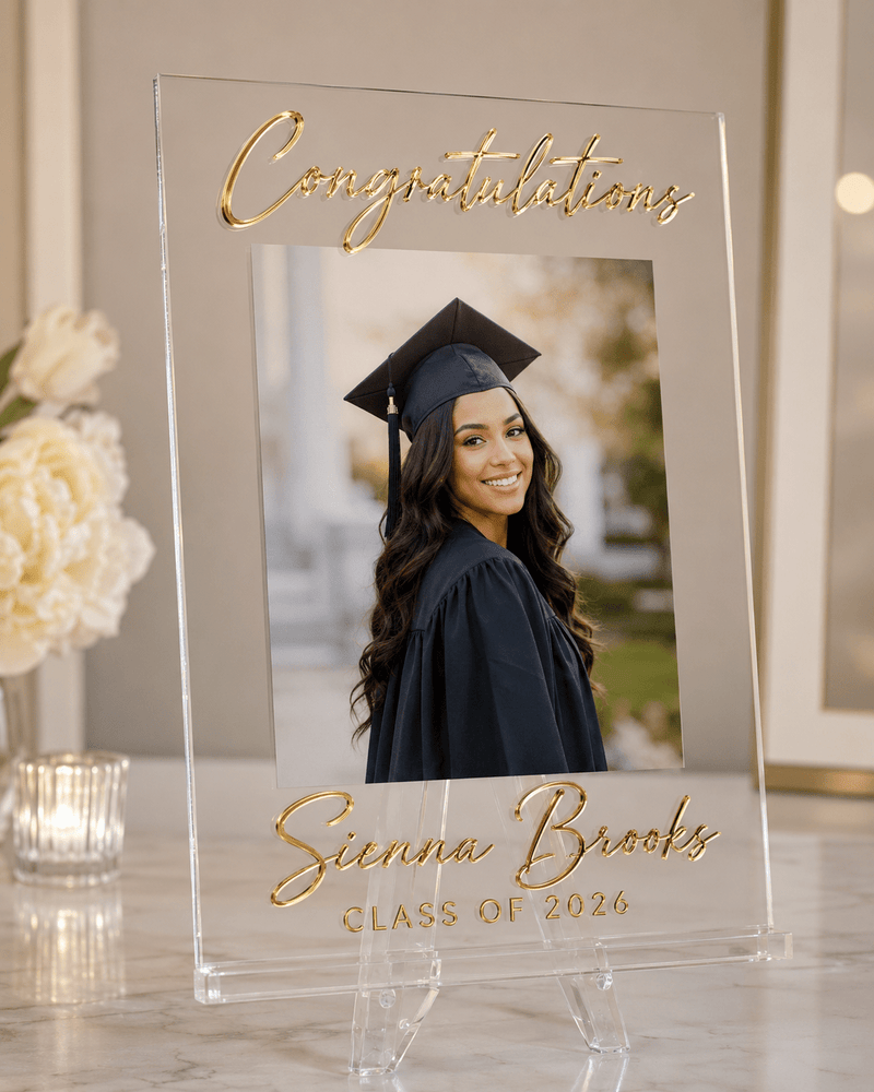 The Keepsake | Acrylic Welcome Sign - JYS Custom Backdrops & Acrylic Signs