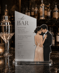 The Toast | Custom Acrylic Bar Menu with Photo - JYS Custom Backdrops & Acrylic Signs