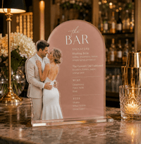 The Toast | Custom Acrylic Bar Menu with Photo - JYS Custom Backdrops & Acrylic Signs