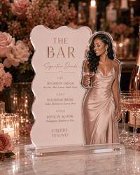 The Toast | Custom Acrylic Bar Menu with Photo - JYS Custom Backdrops & Acrylic Signs