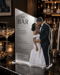 The Toast | Custom Acrylic Bar Menu with Photo - JYS Custom Backdrops & Acrylic Signs